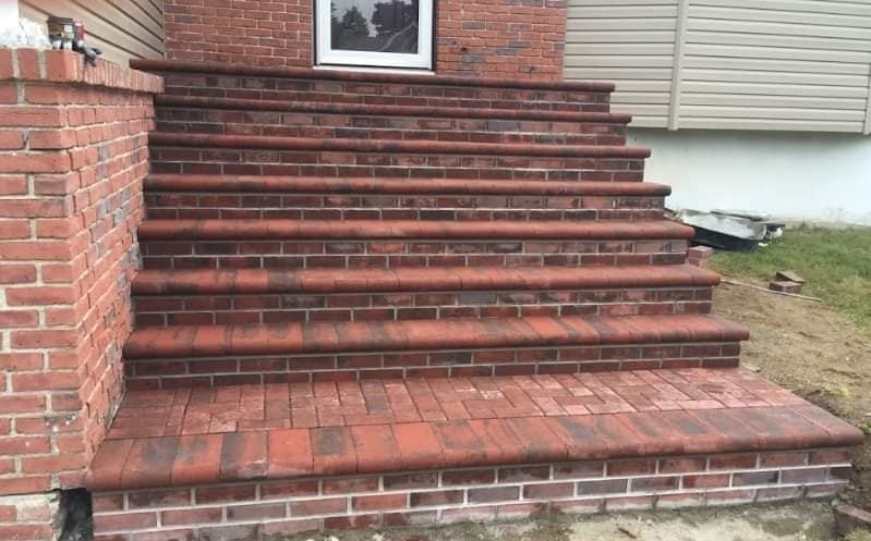 New Brick Paver Back Steps in Ramsey, NJ